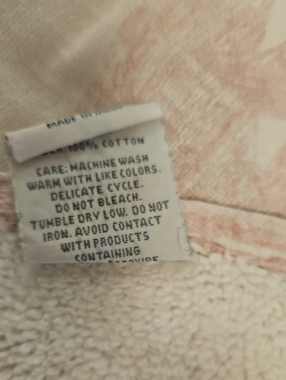 Waverly Kitchen Towel pink White 100% Cotton Pretty Artwork